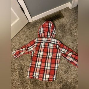 Men’s Medium Hollister Button-Up w/ hoodie + Strings